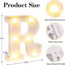 JUSTOTRY 6Pcs Mr & Mrs LED Light Up Letters, 6.2 Inch Shiny Freestanding Mr and Mrs Sign Lights for Marriage Anniversary Celebration Engagement Banquet Wedding Table Decoration (Warm White), 3.94 inches