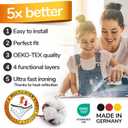 Super Soft Ironing Board Cover and Pad 50% Faster Ironing with Heat Reflection Technology, Thick Natural Cotton, Heavy-Duty & Scorch Resistant Made in Germany 15x54 Standard Size