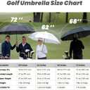 Golf Umbrella Large 54/62/68/72 Inch, Extra Large Oversize Double Canopy Vented Windproof Waterproof Umbrella, Automatic Open Golf Umbrella for Men and Women and Family.