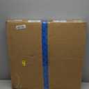 LED 2 Ring Chandelier Dimmable Up Down Light Black Chandelier Round Foyer Chandeliers Light Walnut Wood Black Circular Chandeliers for Dining Room Entry Bedroom Office Living Room