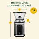 Cuisinart Coffee Grinder, Electric One-Touch Automatic Burr Coffee Grinder with 18-Position Grind Selector, Cup Size Selector for 4 18 Cups, DBM-8P1, Black Stainless