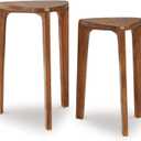 Signature Design by Ashley Brynnleigh Contemporary Nesting Accent Table, Set of 2, Light Brown
