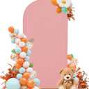 6.6FT Arch Backdrop Cover  Elastic Spandex Fabric for Photo Booth, Birthday & Graduation Decor  Sleek Black Arch Stand Cover for Indoor/Outdoor Events (Light pink)