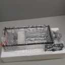 Dusk to Dawn Sensor Outdoor Light 18 Inch, Large 2-Light Bulb Outdoor Sconce Light Photocell Sensor Water Ripple Glass IP65 Waterproof Exterior Wall Lantern Lamp, E12 (Black / With Sensor)