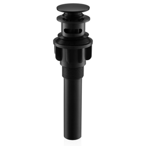 KENES Pop Up Bathroom Sink Drain with Overflow, Matte Black Pop Up Drain Stopper Anti Clog Pop Up Drain Stopper Lavatory Bathroom Vanity Sink Drain