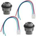 2PCS 33302-SR3-A01 7.87 Front Turn Signal Light Socket Connector Harness with 3-Wire Kit Compatible with Acura RDX RL RLX TL TSX Compatible with Honda Civic