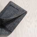 2 x JEMINAL Men's Ultra-thin Canvas Short Cloth Wallet Men's Small Short Clip Boys Students Original Simple Niche Horizontal Short Money Clip (Gray)