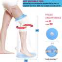 YUNCHI Adult Waterproof Leg Cast Cover for Shower with Non-slip Bottom, Reusable Watertight Cast Protector for Shower Leg for Ankle, Foot, Knee Injuries, Fits Adult Leg Circumference from 8" to 20"