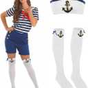 fun shack Sailor Fancy Dress Women, Navy Costume Women, Womens Sailor Costume, Sailor Dress Women (Large, Blue)