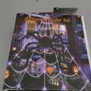 OCATO 200" Halloween Spider Web + 59" Giant Spider Decorations, Fake Spiders with Triangular Huge Spider Web, Indoor/Outdoor/Halloween Decorations/Yard/Home/Costumes Parties/Haunted House Decor, Black