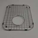 Kitchen Sink Grid 15,5"x12"  Heavy Duty Kitchen Sink Protector with Built-in Strainer & Rear Drain, Non-Slip Rubber Feet & Scratch Resistant Bottom Guard