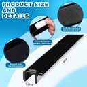 Fullhawl 1 Pc Black Desk to Wall Gap Filler PVC Plastic Office Desk Attachment Long and Wide Gap Filler Eliminates Wall Gaps Easy Installation and Fits Most Desks, 48inches