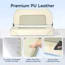 Boat Bench Seat,Low Back Double Folding Boat Seat,Seat for Bass Jon Fishing Boat (Cream)