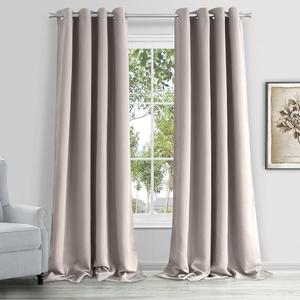 Blackout Curtain Panel 54" x 84" – Noise Reducing, Thermal Insulated, Room Darkening Drapes for Bedroom & Living Room, Blackout Shades with Grommets, Energy Efficient, Machine Washable Window Curtain