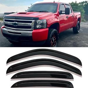 TONOYTIM 4-pcs Sun Rain Snow Vent Guard Shade Window Visors for 2007-2013 Chevy/GMC Crew Cab Pickup SUV Wind Deflectors, 94515 Truck Window Visor Rain Guards