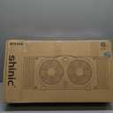 shinic Window Fan with Reversible Airflow Quiet, Twin 9" Blades, Full Remote Control, 3 Functions-3 Speeds, Bathroom Kitchen Window Exhaust Fan, Width Adjustable (From 23.8" to 37") ETL Certified, Window Fan With Foam Seal Strip