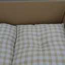 Arden Plush Modern Tufted Polyfill Dining Chair Cushion, 21 x 40, Arden x Alexandra Kay Collection, Water Repellent, Fade Resistant, The Coffee Girl Gingham