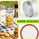 72 Pcs/36 Sets Wide Mouth Canning Lids with Rings Fits Ball, Kerr & More, Premium Mason Jar Lids with Rings for Regular Mouth Ball, Kerr Jars - Food Grade Material