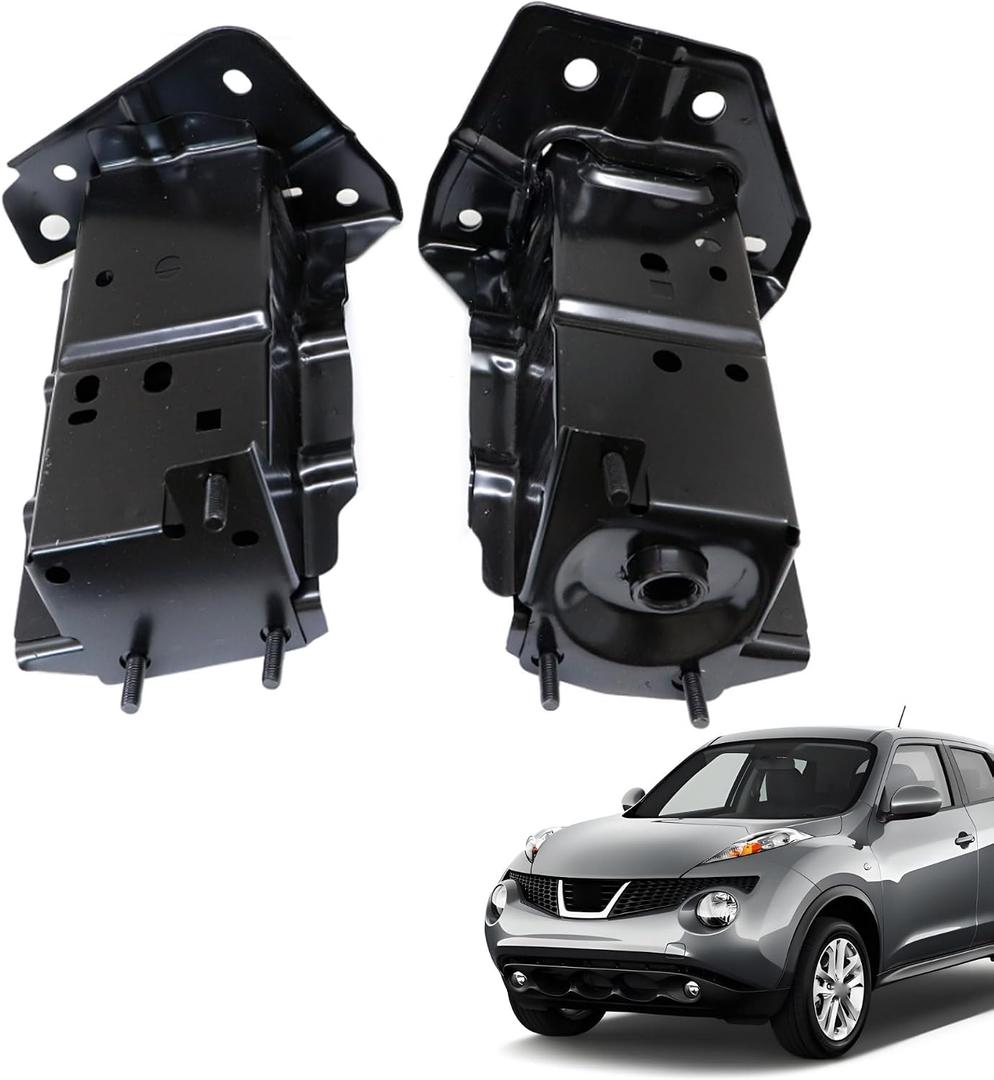 GXARTS Black 2PCS Left & Right Front Bumper Bracket Set 751141KM0A 751151KM0A Compatible with Nissan Juke 2011-2017