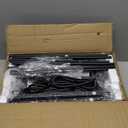 TUTOTAK Narrow Side Table, Small End Table Set of 2 with Charging Station, Nightstand with Fabric Basket, Bedside Table for Small Space, Livingroom, Bedroom Black TB01BK0952