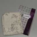 jinchan Gray Floral Kitchen Curtains 30 Inch Linen Tier Curtains Farmhouse Cafe Half Window Drapes Over Sink Light Filtering Grey on Beige for Living Room Laundry RV Rod Pocket 2 Panels