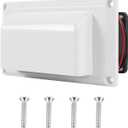 Flylin 12V RV Side Vent Fan, Air Vent Ventilation Fan with Mounting Screws Plastic Exhaust Fan for RV Motorhome Caravan Camper Boat Marine Yacht (White)