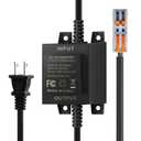 Low-Voltage Landscape Transformer, 60W 5A, converts 110V-120V AC to 12V AC. Landscape Lighting Transformer for Outdoor Lighting, Landscape Lighting, Swimming Pool Lights, LED Lights, Water Pumps, etc