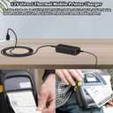 12V Adapter Charger, for Zebra Technologies ZQ510, ZQ500, ZQ520, ZQ600, ZQ610, ZQ620, ZQ630, ZR658, ZR668, QLN320, QLN220, and QLN420 Series Thermal Mobile Printers. FSP048 FSP025 Power Cords.