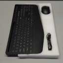 Wireless Keyboard and Mouse Combo - 9 Backlit Effects, RGB, Ergonomic Wrist Rest, Phone Holder, 2.4G Full Size, Rechargeable, Sleep Mode, Quiet Keyboard Set for Computer, PC, Laptop, Mac, Windows (Classic Black)