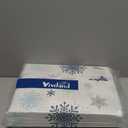 Viviland Christmas Holiday 100% Cotton Sheets Queen, Crisp Cooling Percale Snowflake Sheets, Soft Cozy Winter Bedding