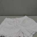Women's Summer Mid Waist Elastic Denim Shorts Stretchy Short Casual Hot Pants with Pockets White, Large