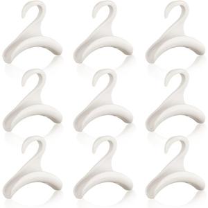 Yalikop Purse Hanger Hook Acrylic Bag Hanger Handbag Tote Bag Rack Holder Closet Organizer Storage for Backpacks Satchels Purses Handbags Tote Holder (White, 9 Pieces)