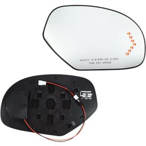 Right Passenger Side Mirror Glass Replacement for 07-14 Chevy Silverado Suburban Tahoe Avalanche GMC Sierra Yukon Cadillac Escalade Rearview Side Heated Mirror with signal light Replace GM1325138
