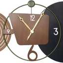 41x20 Inch Modern Wall Clocks, Large Round Decorative Clock, Silent Non-Ticking Battery Operated Timepiece for Living Room, Bedroom, Office, Entryway