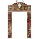 West Cowboy Door Decoration, Wild West Banner Cowboy Hanging Sign Western Theme Photo Props for Rustic Party