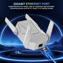 2026 AX1800 WiFi 6 Extender Signal Booster - Dual Band 2.4G/600Mbps & 5.8G/1200Mbps, WiFi Extender with Gigabit Port, 802.11AX Tech, 13999 Sq.Ft Long Range WiFi Repeater, Connects 105+ Devices