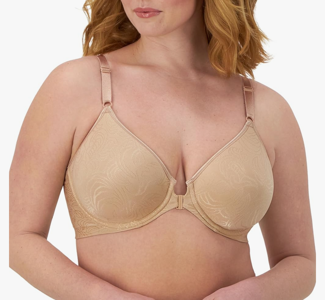 Bali Women's Underwire Shaping Bra, Comfort Revolution T-shirt Bra, Front-close Bra. Size36.