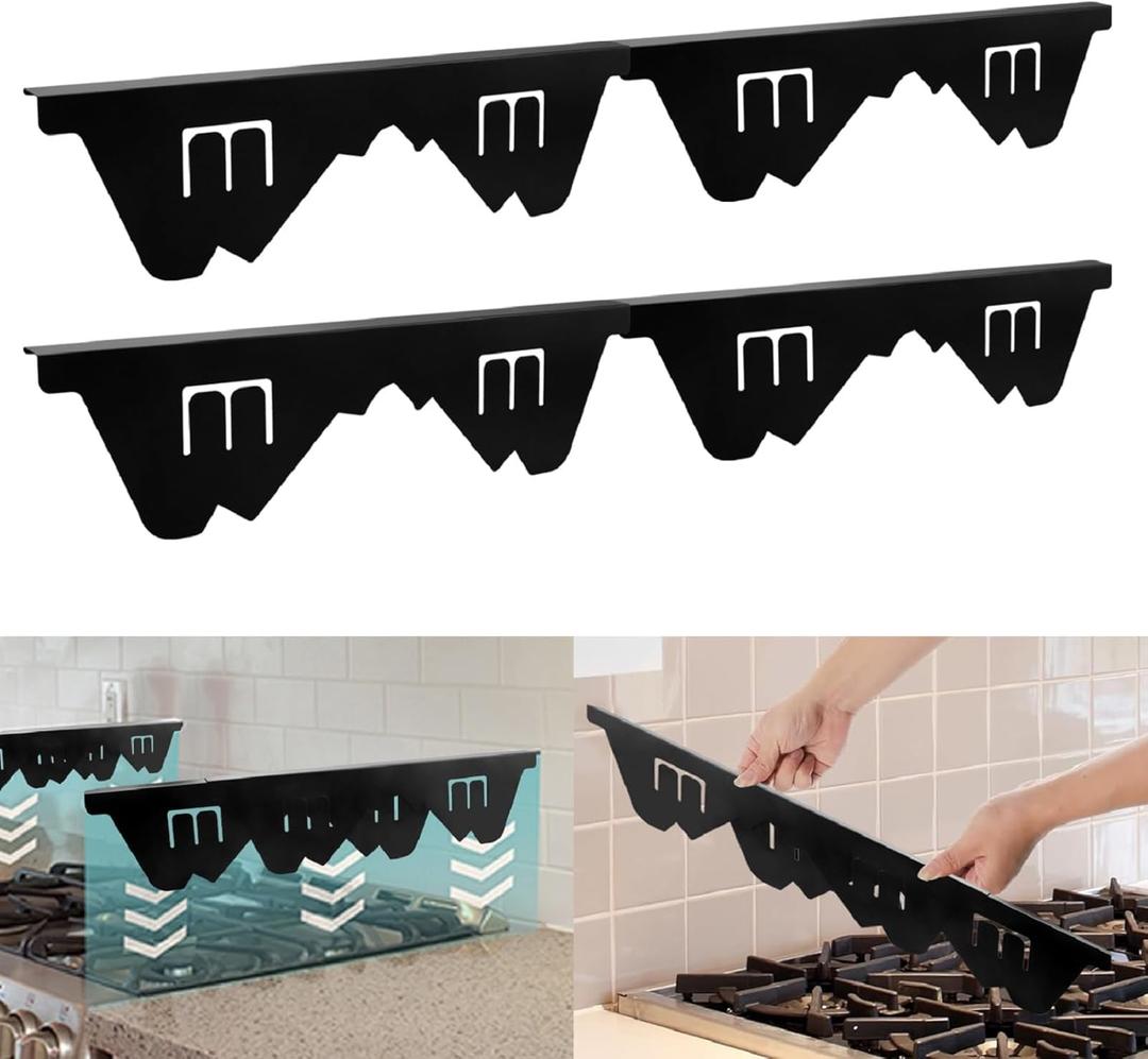 Stainless Steel Stove Gap Covers (2-Pack) - Adjustable Length 14.9 inches to 29.5 inches, Heat-Resistant Kitchen Gap Filler for Countertops