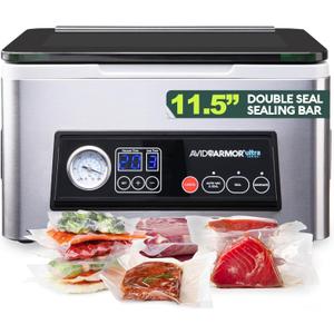Avid Armor Chamber Vacuum Sealer Machine USV20 Ultra Series for Wet Foods, Meat Vacuum Packing Machine, Compact with 11.5-Inch Vaccum Sealer Bar
