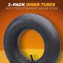 AR-PRO (2-Pack) 13 x 5.00-6" Replacement Inner Tubes - Exact Replacement Razor Dirt Quad Tire Tubes, Universal Fit Inner Tubes with TR13 Straight Valve Stem for Lawn Mowers, ATVs, and More
