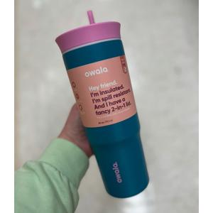 Owala Tumbler Stainless Steel 24oz Bottle Blue Pink