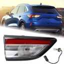 LH Inner Tail light Assembly Fit for 2020 2021 2022 Ford Escape Rear Lamp Left Driver Side Rear Brake Turn Signal Lamp With Bulbs 4-Pins LJ6Z-13405-D FO2802125