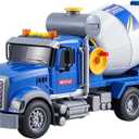 Cement Mixer Toy Truck for Boys,Large Construction Toys with Lights & Sounds,Mixer Car Toy Truck for Age 4-7, Blue