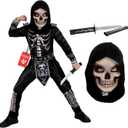 Morph Skeleton Costume Kids Ninja Costume Kids, Scary Halloween Costumes For Boys Ninja Skeleton Costumes Boys (X-Large)