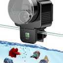 Pawfly Automatic Fish Feeder for Aquarium - 60 ml Adjustable Food Dispenser With Auto Timer for Pellets, Granules & Strips - Holiday Timer, Battery Operated (Not Included)