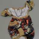 KYEESE Dog Pajamas Plaid Dog Pajamas for Small Dogs Boy Girl Stretchy Onesie Velvet Doggie Jammies Lightweight Pjs Soft Coat Comfy Pet Clothes, Khaki, Medium (Medium (9-13lbs))