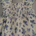 The Children's Place Baby-Girls and Toddler Short Sleeve Casual Dresses (4T, Floral Blue Bows)