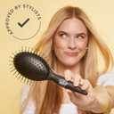 Wet Brush Easy Blowout Detangling Hair Brush, Black, Edgeless HeatFlex Bristles for Blow Dry, Ergonomic Soft-Touch Handle, Maximum Volume, Ceramic Coating Pad Smooths & Straightens (Pack of 2)