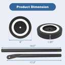 Grill Front Leg and Wheels Parts for Weber 22" Kettle Grills, 65930 Grill Wheels 65130 Front Leg Kit and 80694 Triangle Leg Support for Charcoal Grill, Black Front Leg Replacement