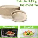 Aksipo 28 OZ 100 Count Paper Bowls, Oval Paper Bowls, Soup Bowl, Meal Prep Containers, Microwave Safe, Compostable, Large Disposable Bowls for Nacho, Burrito, Salad, Baked Potato, Chips and Cheese